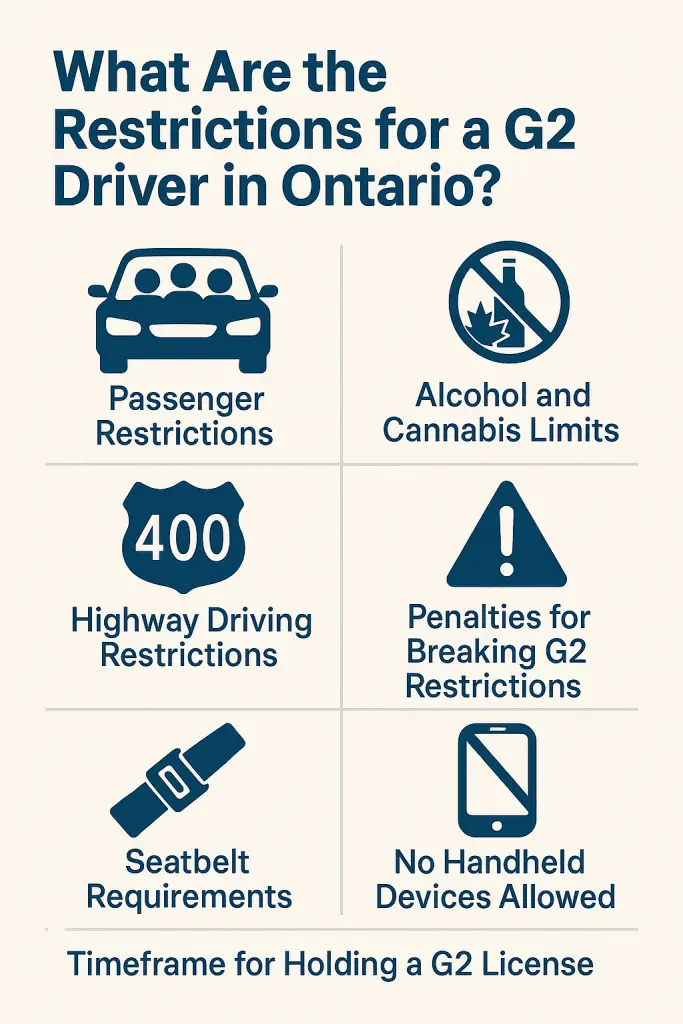 what are the restrictions for a g2 driver in Ontario